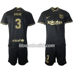 FC Barcelona Gerard Pique 3 Barn Bortedraktsett 2020-2021 Kortermet (+ Korte bukser)